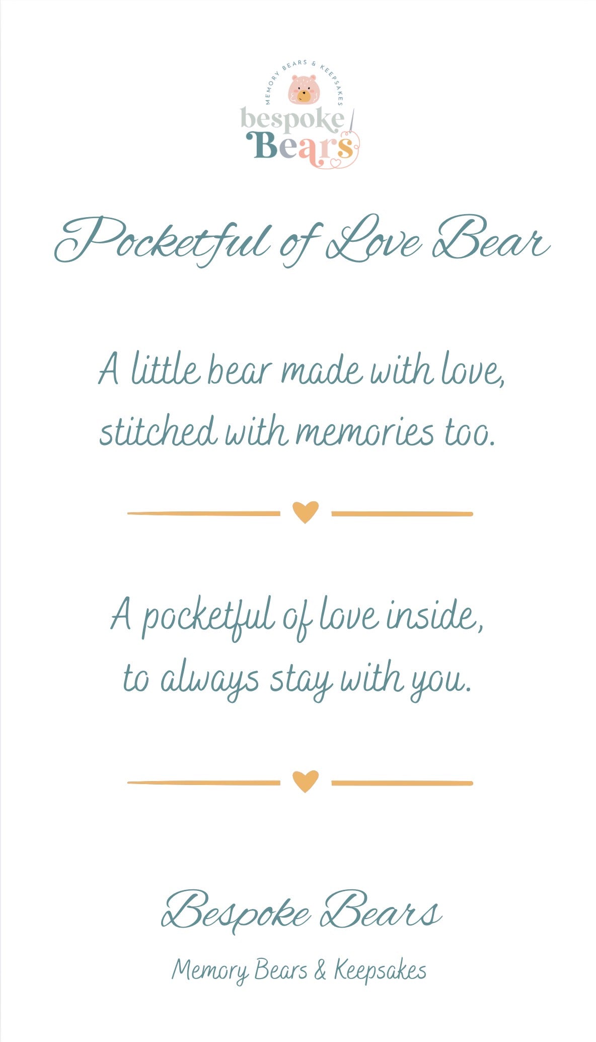 Pocketful of Love Bear