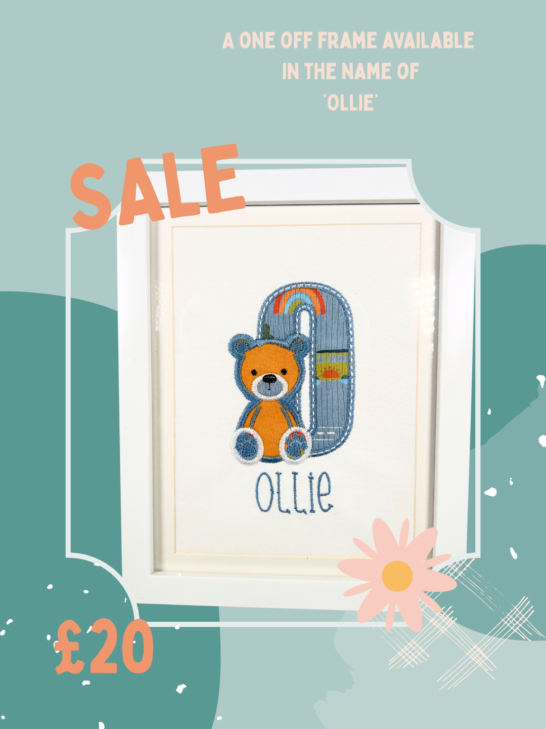 Small Keepsake Frame - OLLIE - free p&p