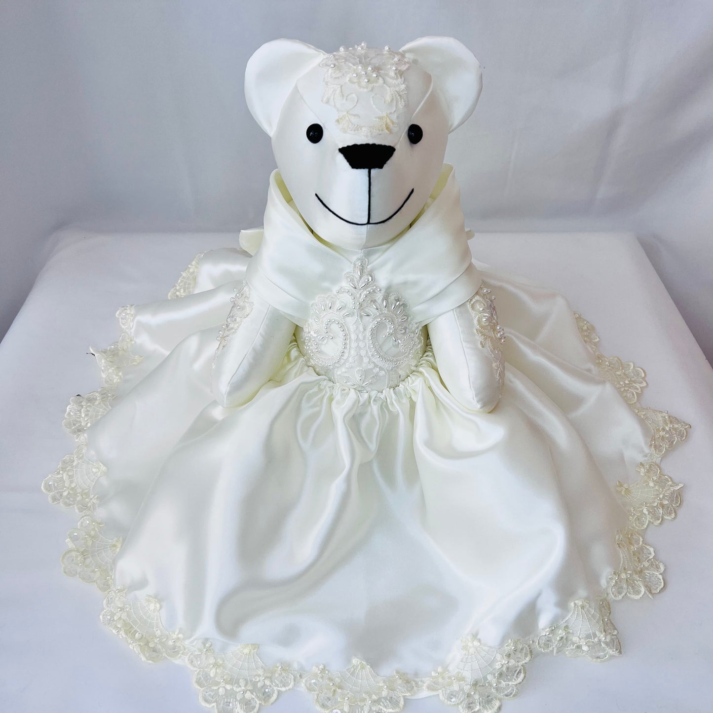 Wedding /Prom /Christening Classic Keepsake Bear (Button Jointed arms & legs)
