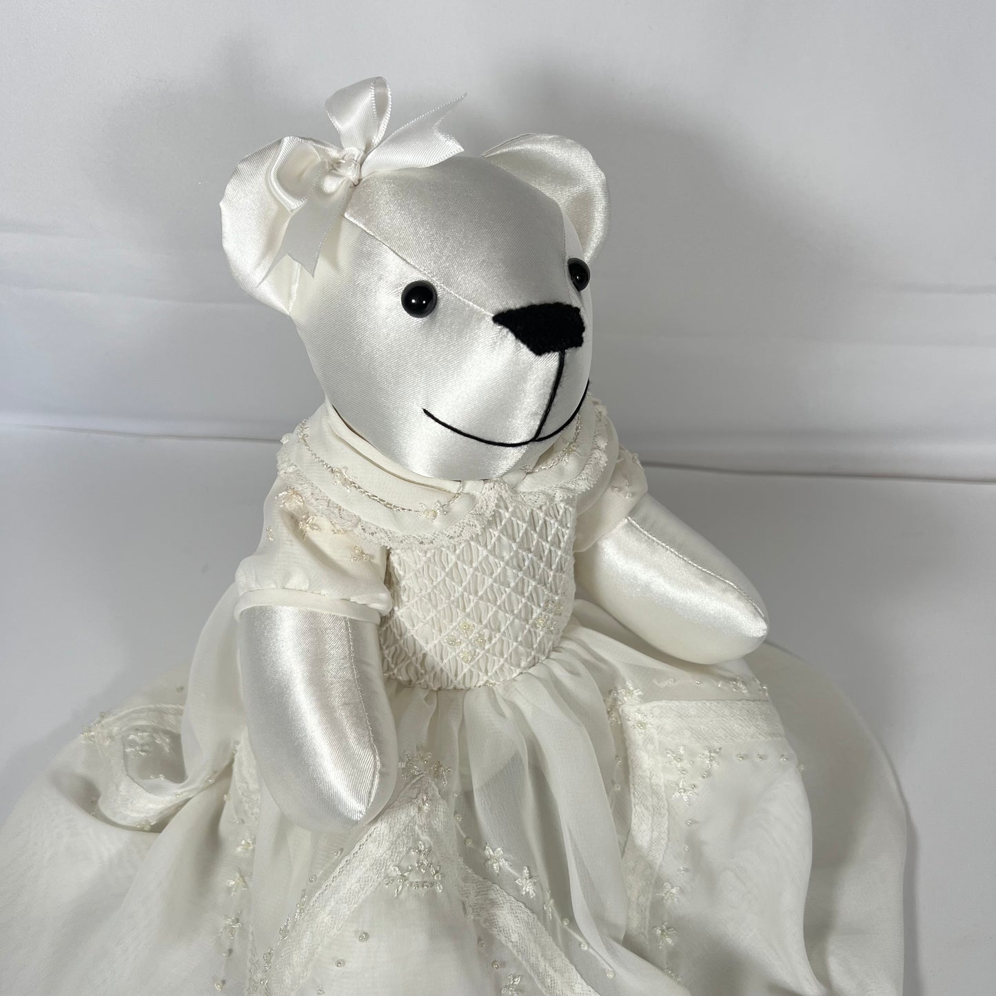 Wedding /Prom /Christening Classic Keepsake Bear (Button Jointed arms & legs)