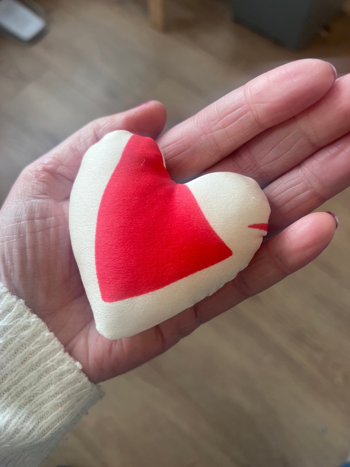 Memorial Fabric Heart with Ashes