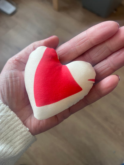 Memorial Fabric Heart with Ashes