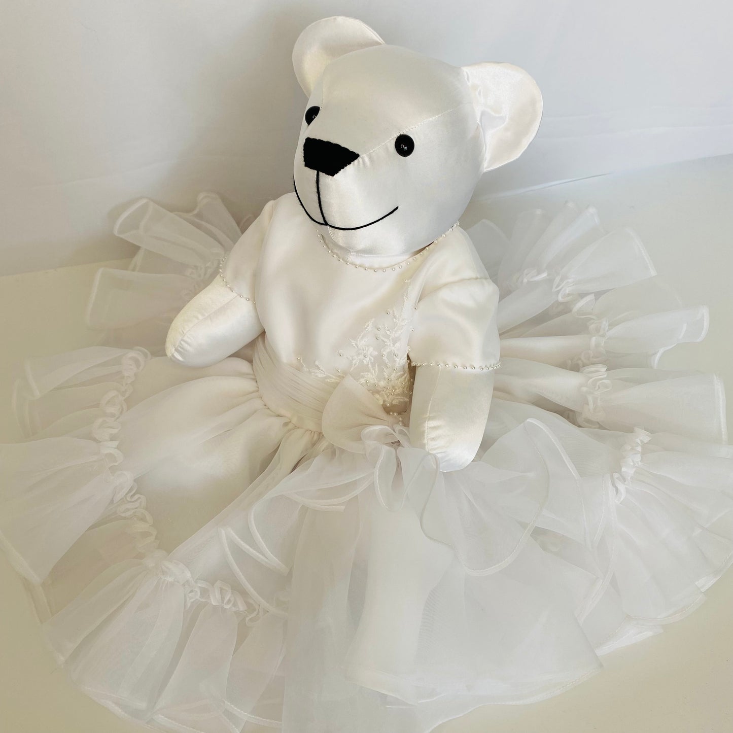 Wedding /Prom /Christening Classic Keepsake Bear (Button Jointed arms & legs)