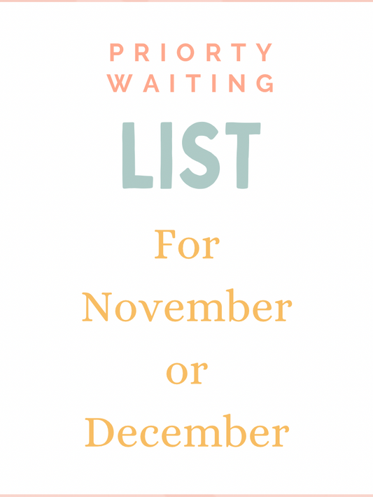 PRIORITY WAITING LIST - £10 per keepsake