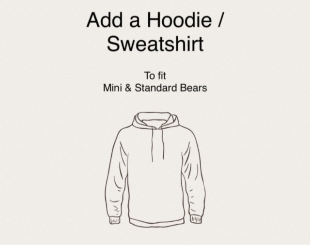 RE-SIZED CLOTHING TO FIT YOUR BEAR - (Multiple variations)