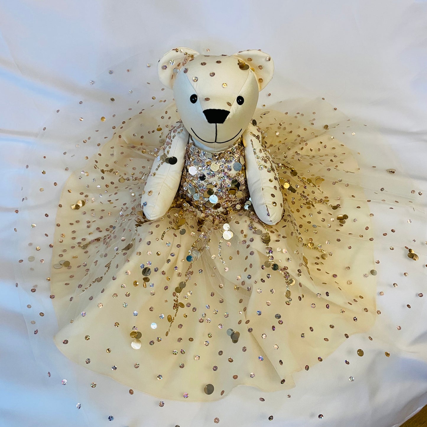 Wedding /Prom /Christening Classic Keepsake Bear (Button Jointed arms & legs)