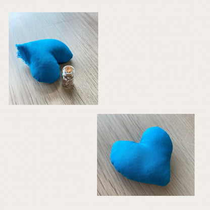 Memorial Fabric Heart with Ashes